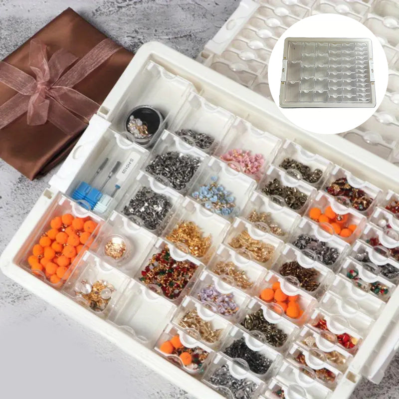 Siopsrl| Nail Art Box DIY Beads Jewelry Storage Box