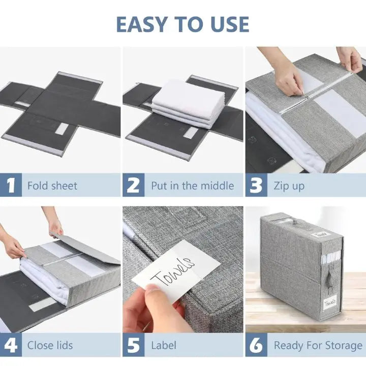 Siopsrl| Foldable Wardrobe Storage Boxes