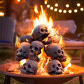 Siopsrl| SkullFire Ornament – Fireproof Skull Figurine made of Resin for Gothic & Halloween Decoration
