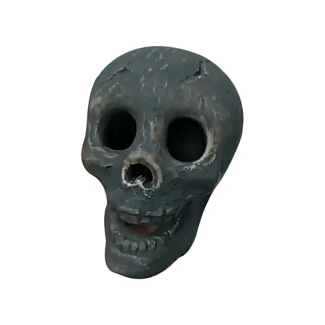 Siopsrl| SkullFire Ornament – Fireproof Skull Figurine made of Resin for Gothic & Halloween Decoration