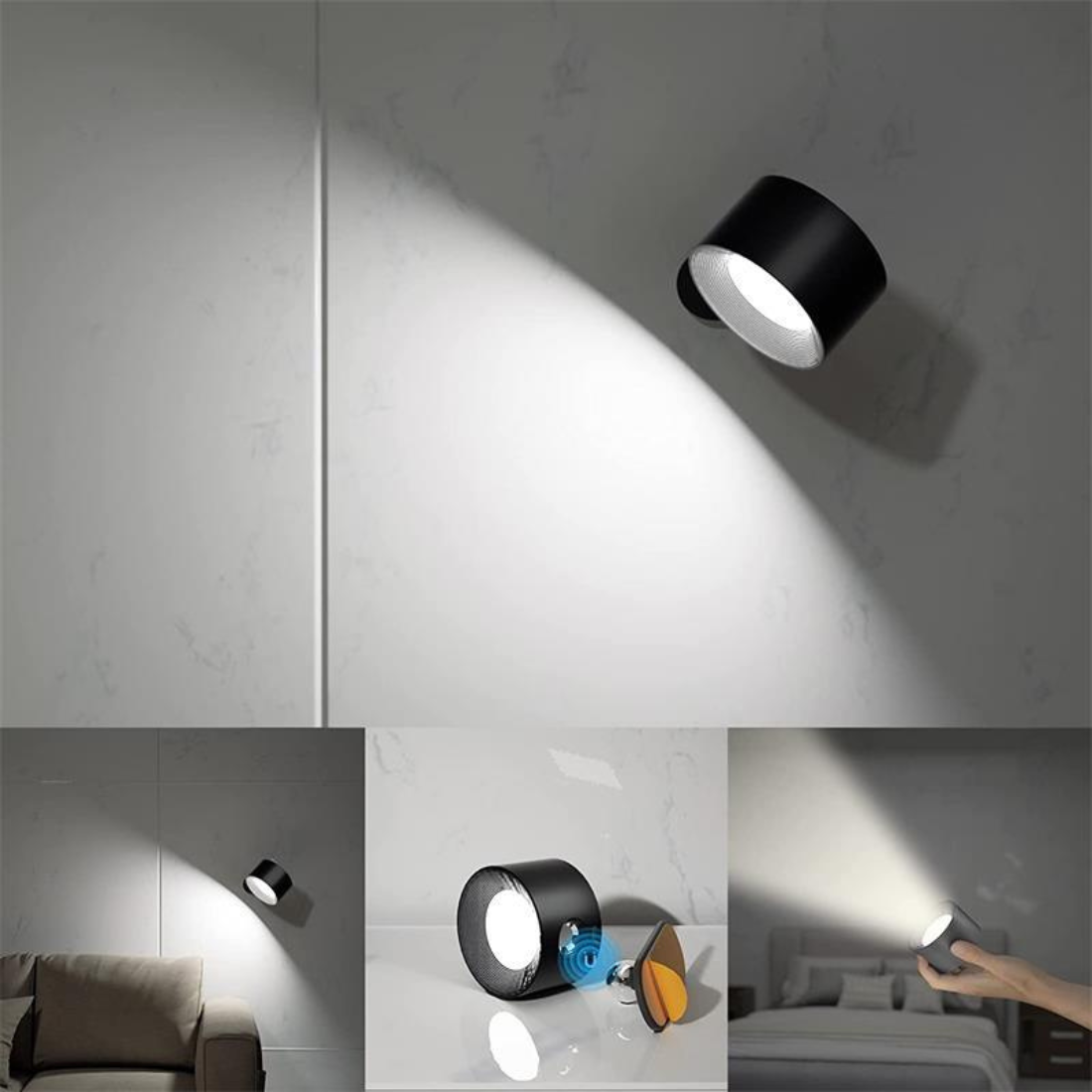 Siopsrl| Flexilight Wireless Wall Lamp Touch 360 Rotation