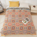Siopsrl| Boho Flora Tone Cotton Blanket