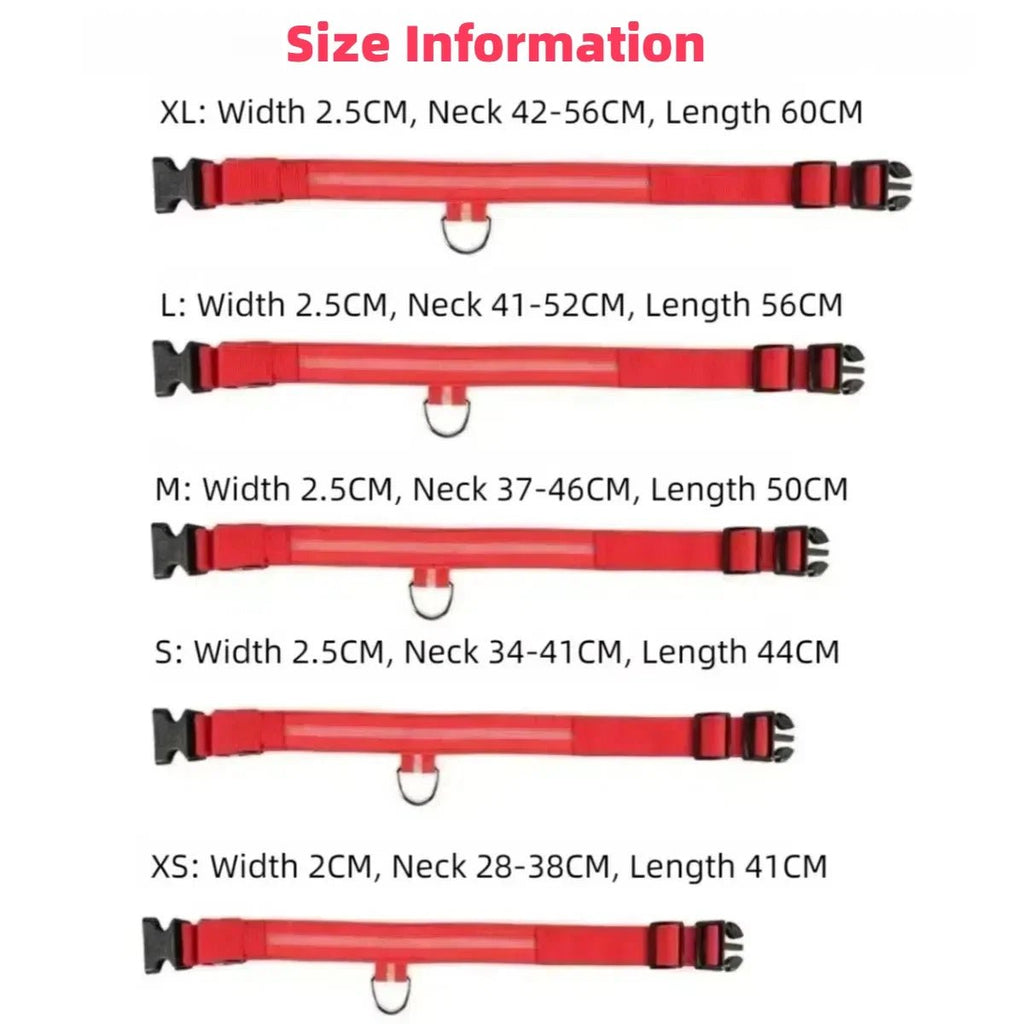 Siopsrl| LED Safety Dog Collar with Adjustable Fit