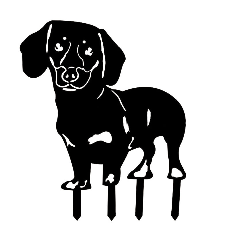 Siopsrl| Metal Dog Silhouette Garden Decoration