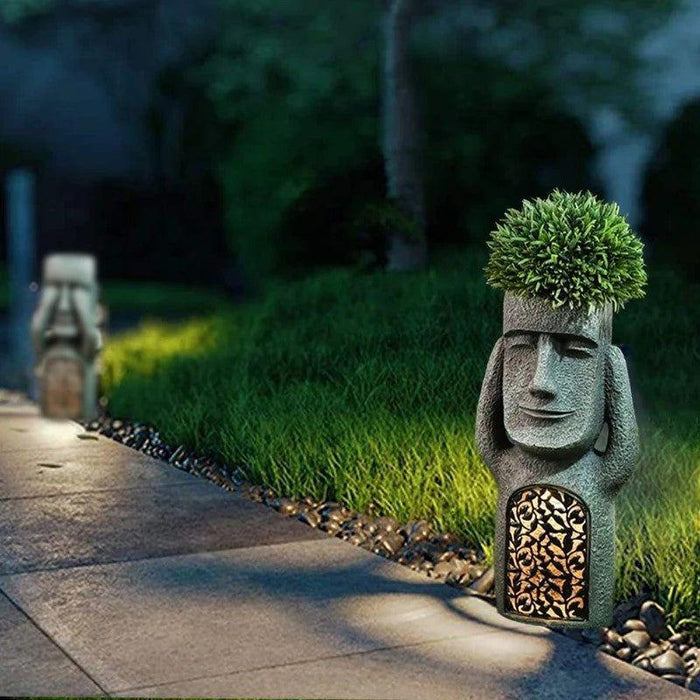 GardenDecor - Artistic Flower Pot with Solar LED Light Siopsrl