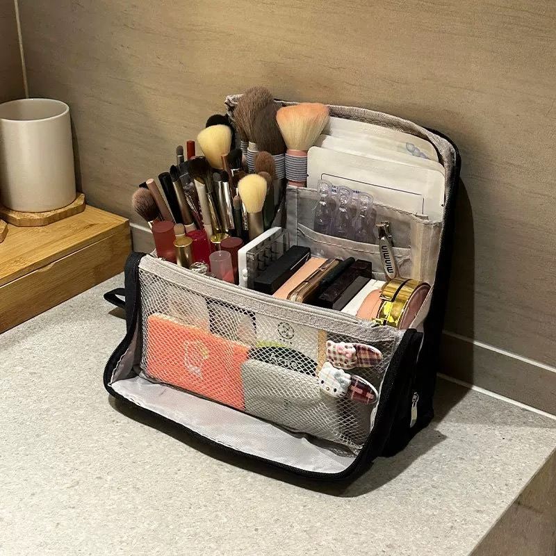 Siopsrl| Makeup Organizer Bag | Travel Cosmetic Case with Compartments | Waterproof & Structured Design