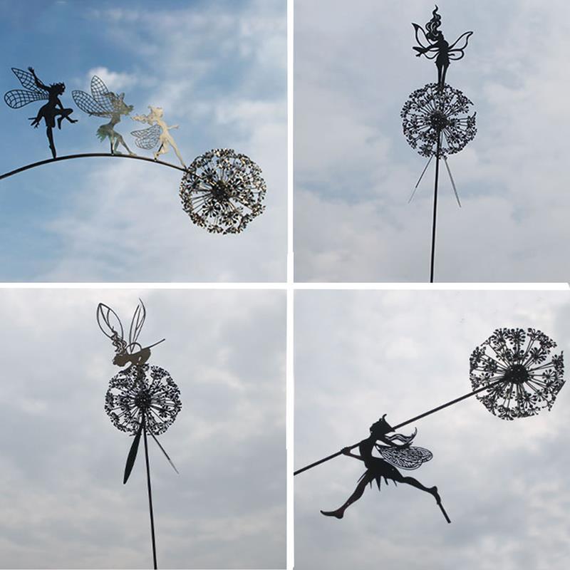 siopsrl | Fairies and Dandelions Dancing Together Sculpture for Outdoor Garden