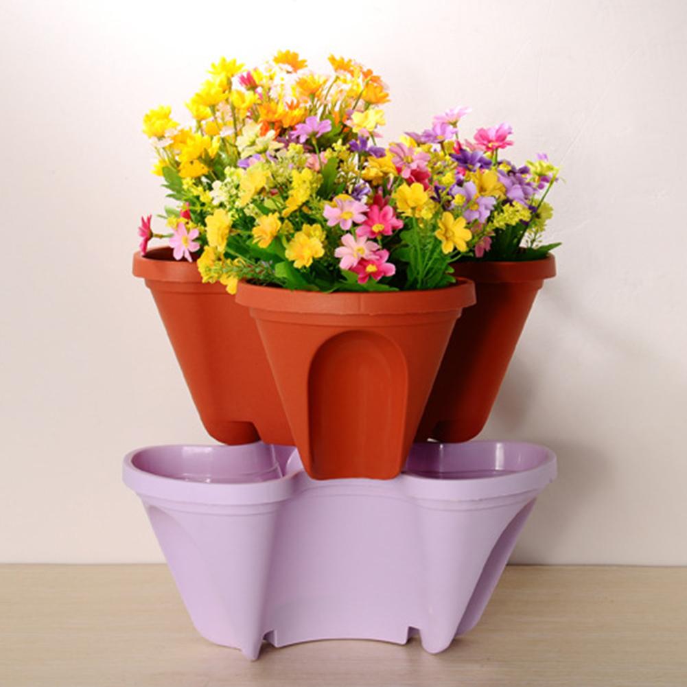 Siopsrl| Stackable Plant Tower for Herbs and Vegetables – Vertical Garden Plant Pots for Indoor and Outdoor