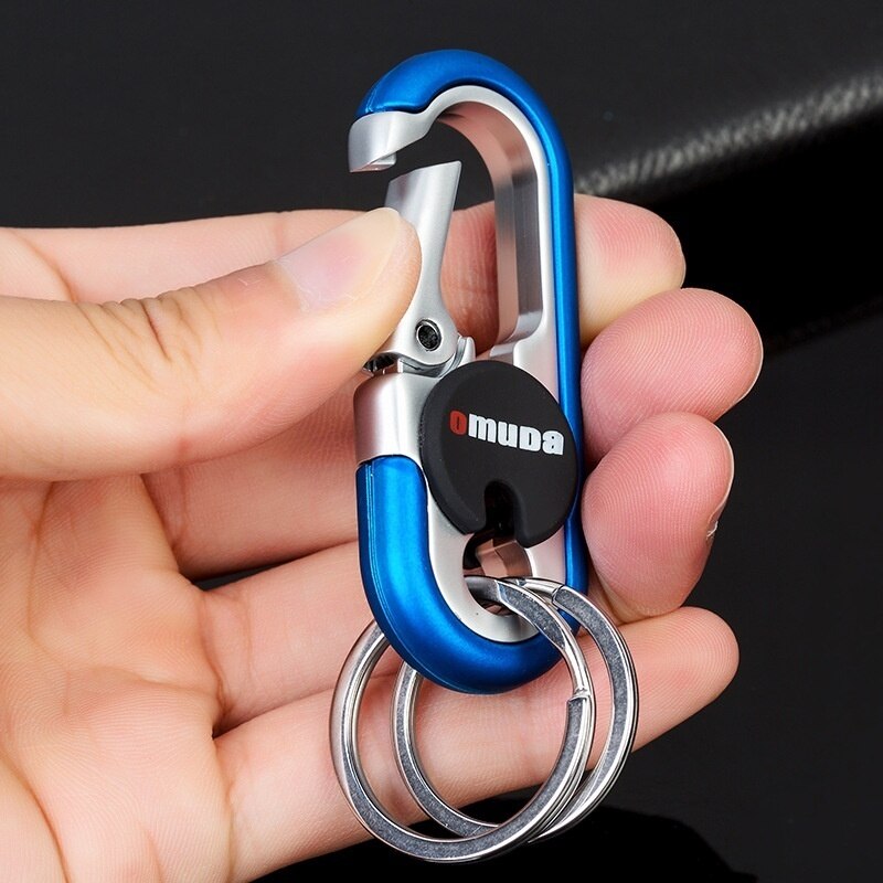 Siopsrl| Steel Secure Double Ring Hook Keychain