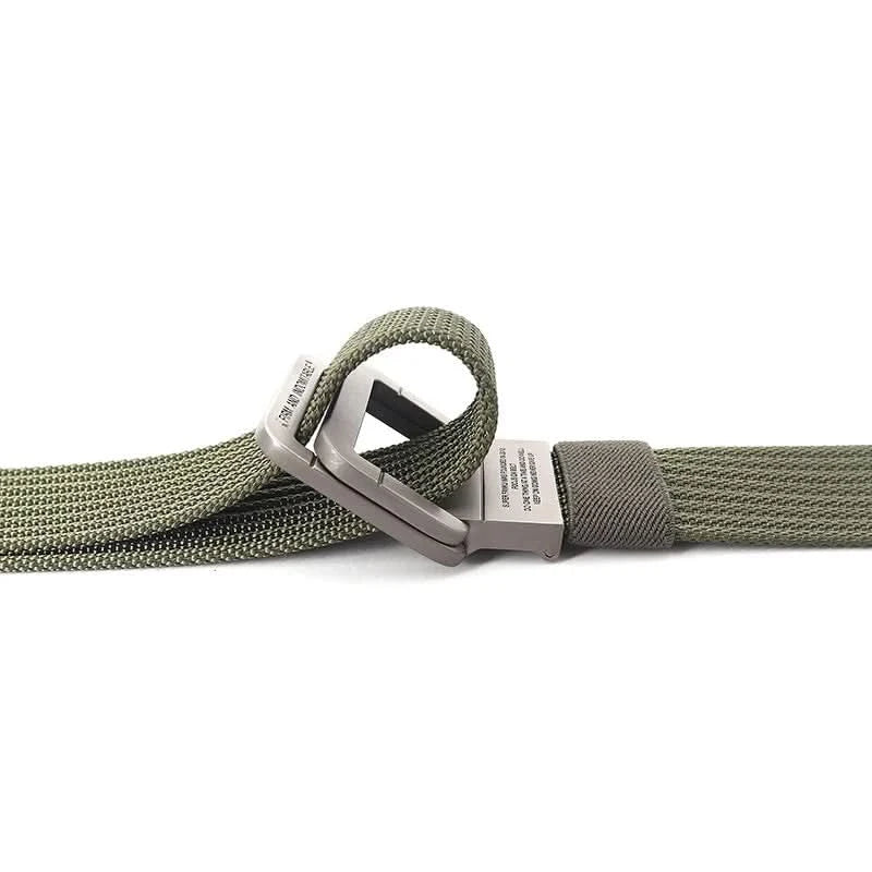 siopsrl | Unisex Canvas Belt – Double Metal Ring Buckle, Adjustable
