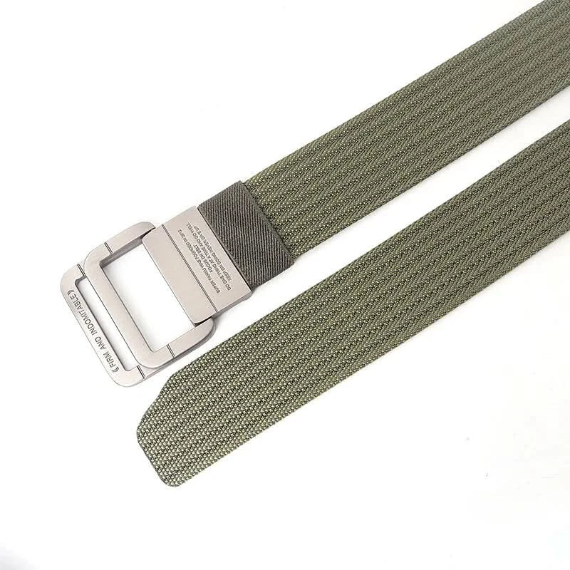 siopsrl | Unisex Canvas Belt – Double Metal Ring Buckle, Adjustable