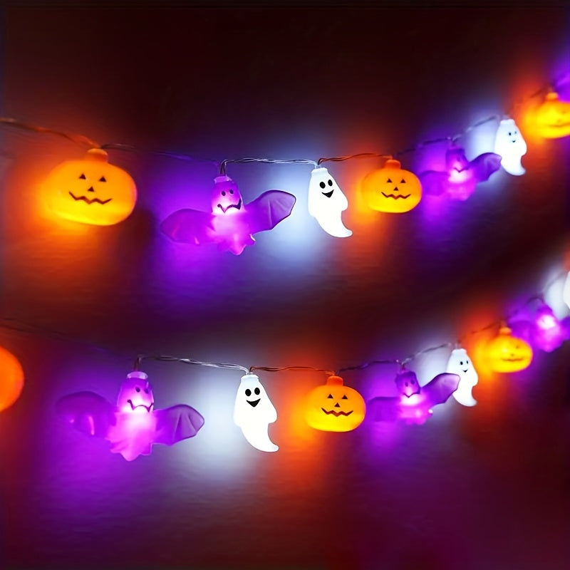 Siopsrl| Spooky Halloween String Lights – Battery-Powered Pumpkin Design