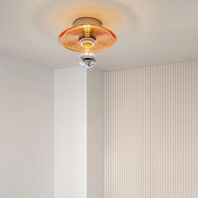 Siopsrl| Vitra – Vintage Glass Wall Light | Hand-Blown Glass & Iron | E27 Fixture | Warm Ambient Lighting