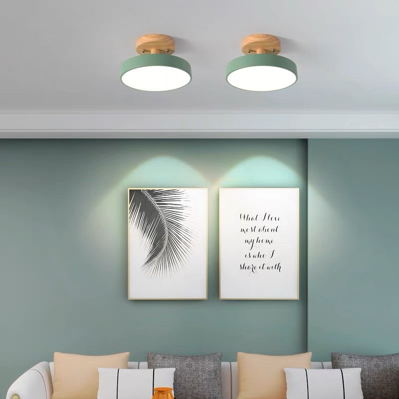 Siopsrl| LED Ceiling Light Wooden Flush Mount Fixture
