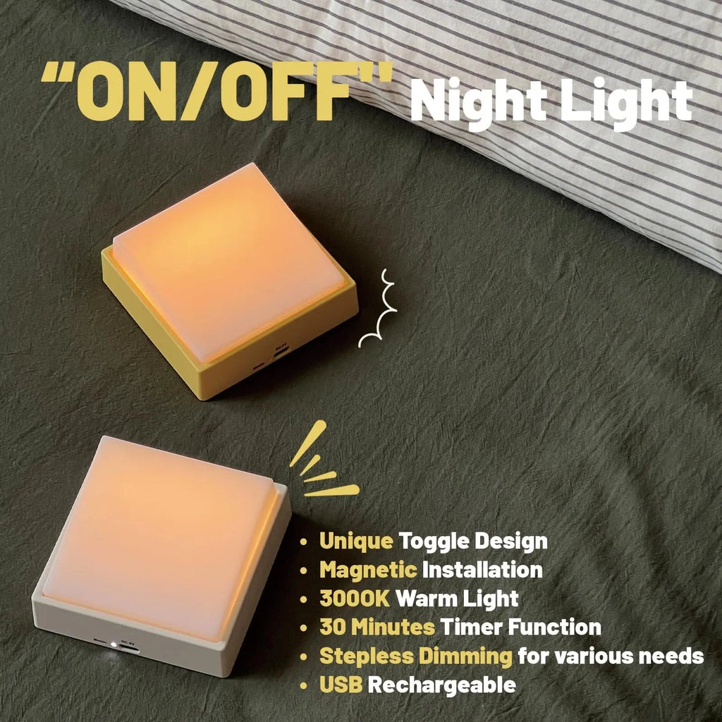 siopsrl | Wireless dimmable night light – Rechargeable with timer & magnet attachment