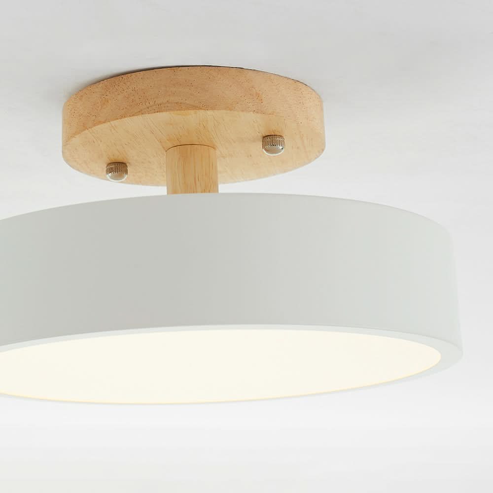 Siopsrl| Modern Wood LED Ceiling Light with Dimmable Function