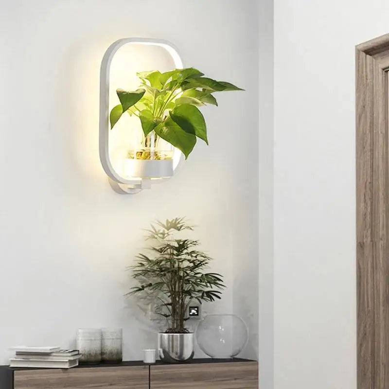 Siopsrl| Wall Light with Glass Plant Holder