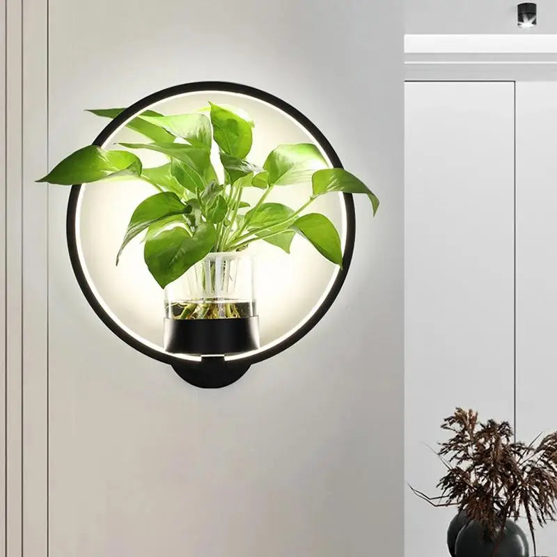Siopsrl| Wall Light with Glass Plant Holder