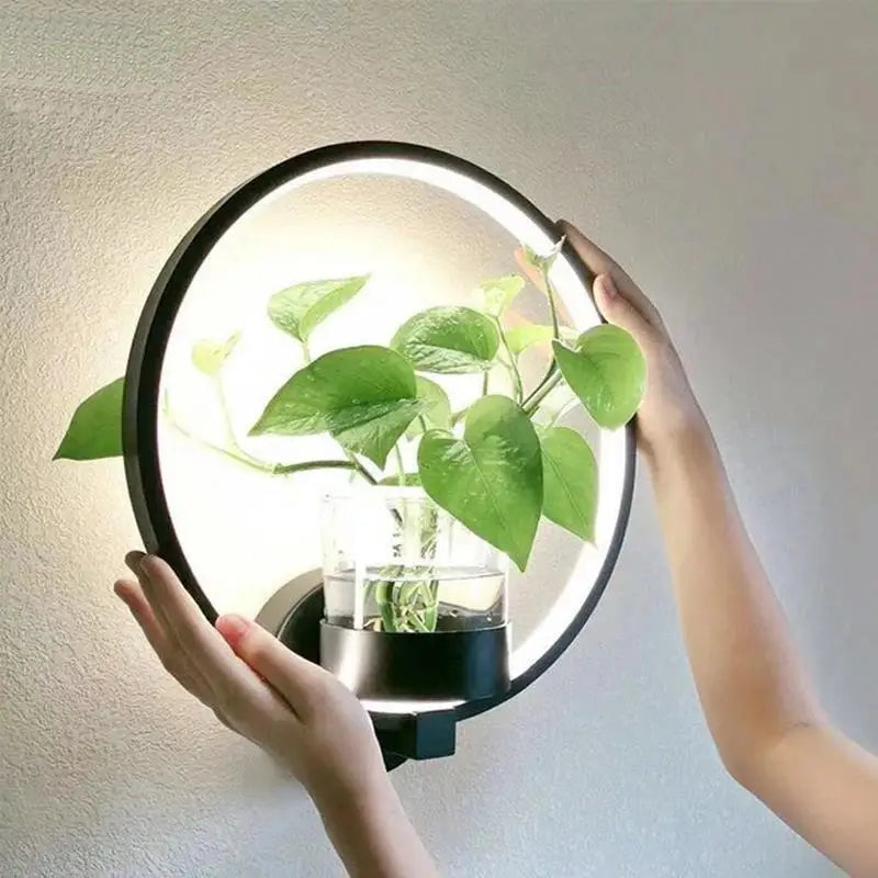 Siopsrl| Wall Light with Glass Plant Holder