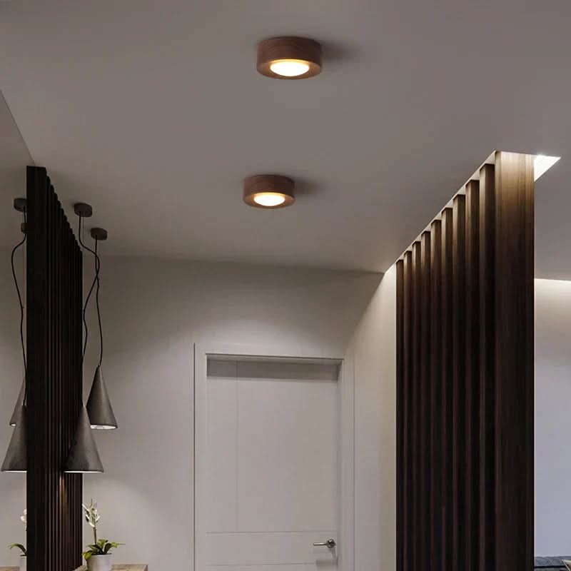 Siopsrl| Versatile LED lighting with walnut finish