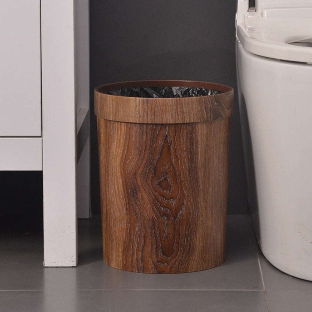 Siopsrl| LignoBin – Scandinavian Style Wooden-Effect Waste Bin (8L)