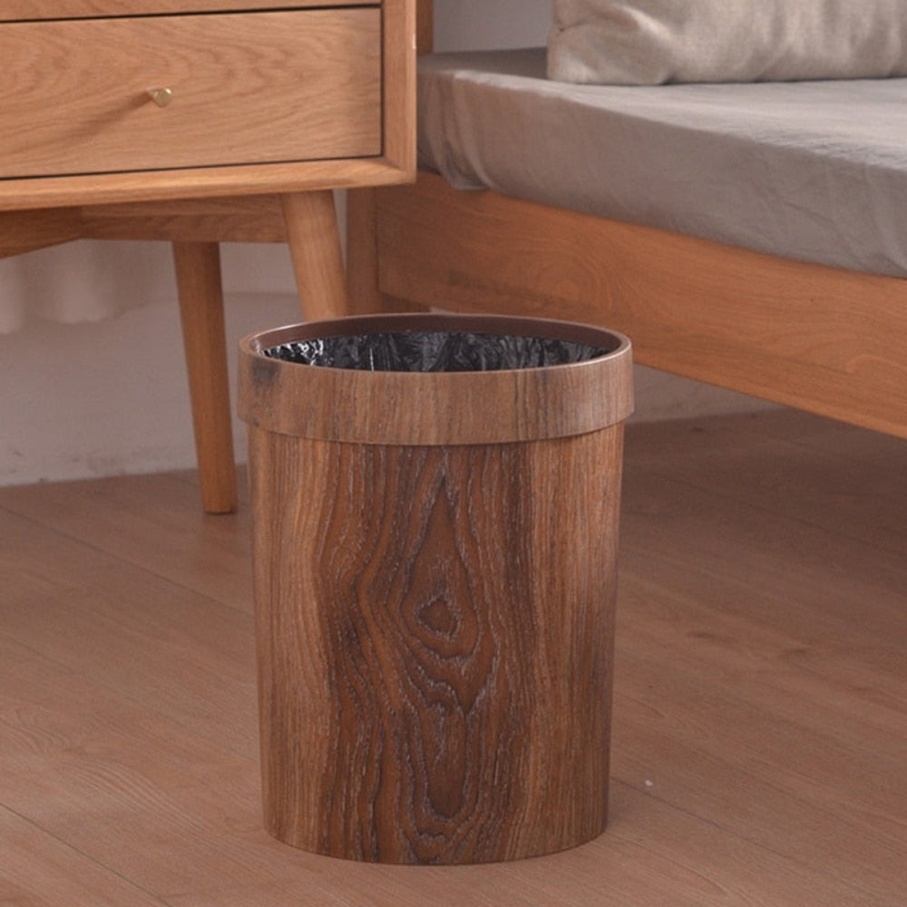 Siopsrl| LignoBin – Scandinavian Style Wooden-Effect Waste Bin (8L)