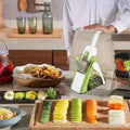 Siopsrl| Adjustable multifunctional vegetable cutter – Professional kitchen grater with collecting container