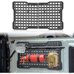 Off-Road Tailgate Storage Molle Panel – Steel Cargo Organizer Shelf for Ford Bronco Adventure and Utility Upgrades