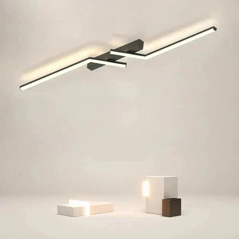 Siopsrl| Modern Flush-Mounted LED Line Ceiling Light – Minimalist & Energy Efficient