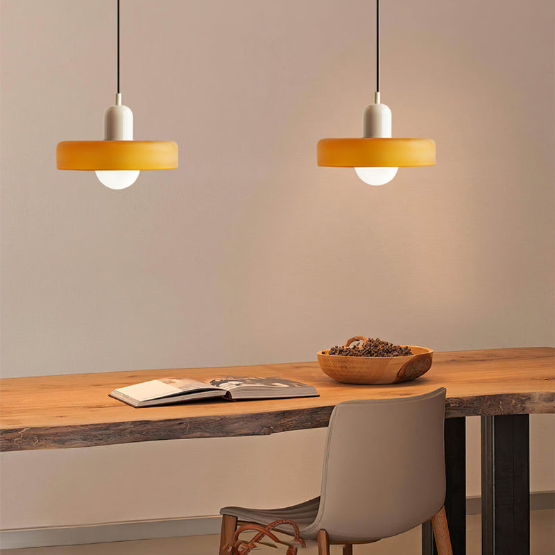 Siopsrl| Coloured Glass Pendant Light – Elegant Bauhaus-Style Hanging Lamp for Living Room & Dining Area