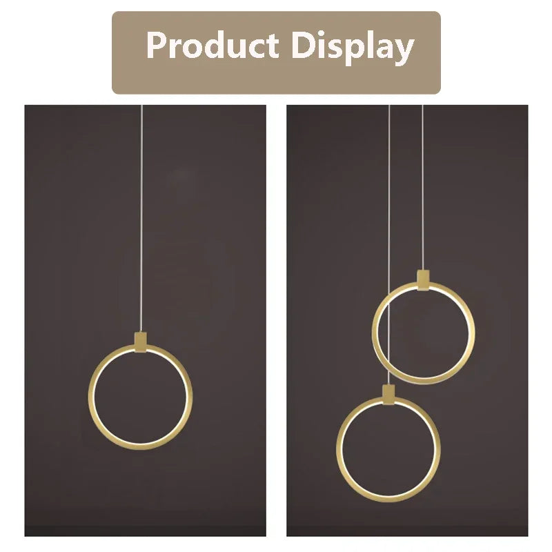 Siopsrl| Elegant Double Ring Pendant Light | DuoGlow
