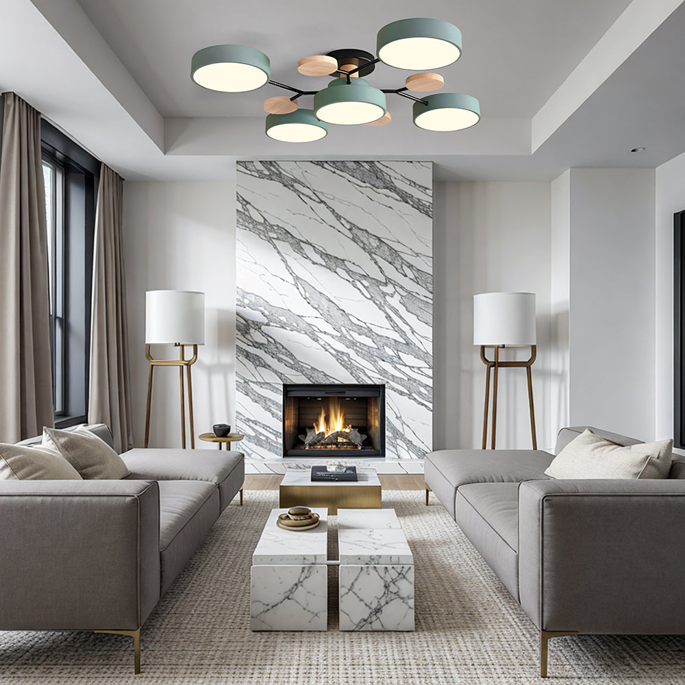 Siopsrl| Modern LED Ceiling Lamp | Round Ceiling Light for Living Room