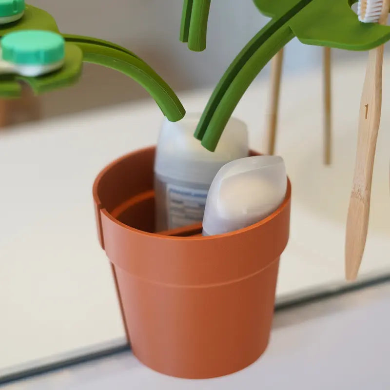 Siopsrl| Monstera Mirror-Mounted Bathroom Organizer - Space-Saving with Stylish Design