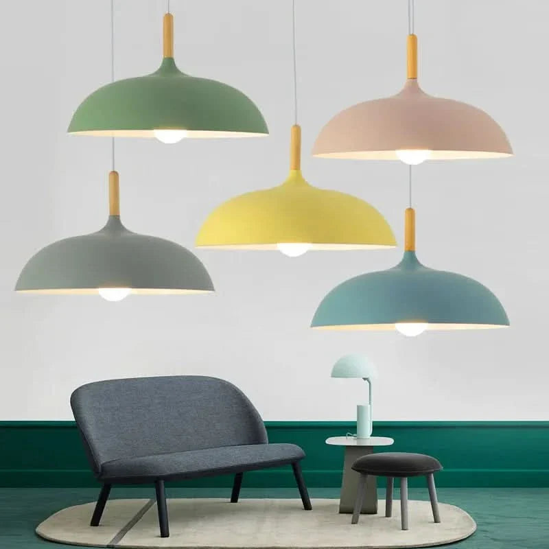 Siopsrl| Scandinavian Oak LED Ceiling Light Fixture