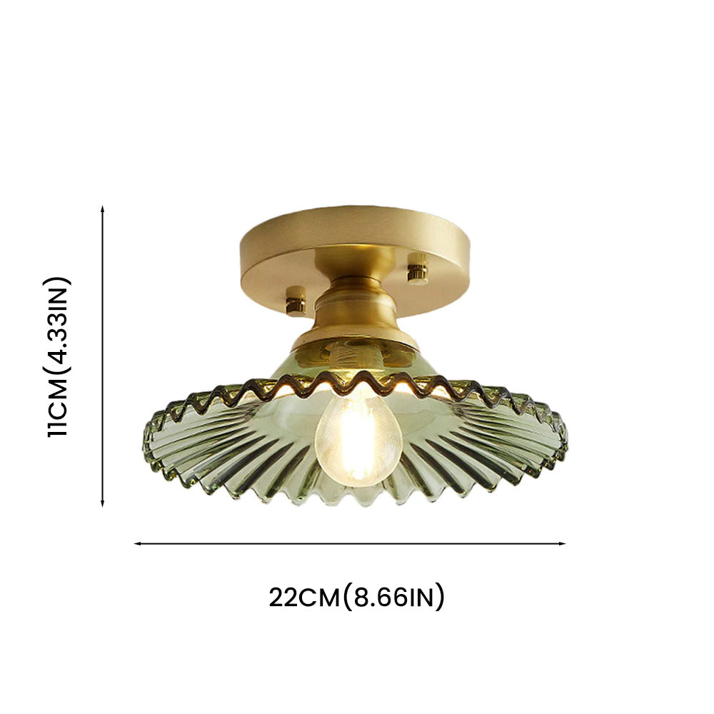 Siopsrl| Ceiling Light Modern Glass Semi Flush Lamp