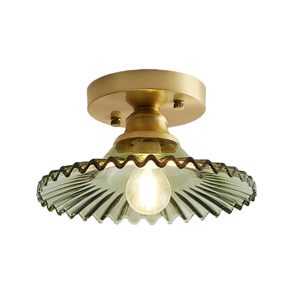 Siopsrl| Ceiling Light Modern Glass Semi Flush Lamp