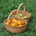 Handwoven Round Wicker Storage Basket Siopsrl