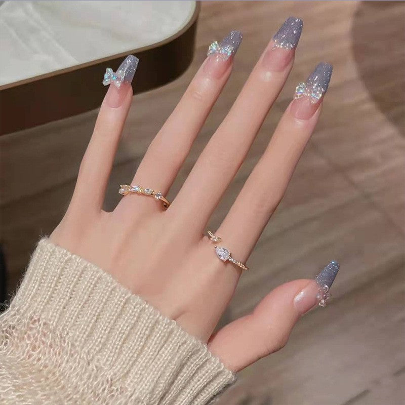 Siopsrl | Artificial Glamorous Heart Nail Tips Siopsrl