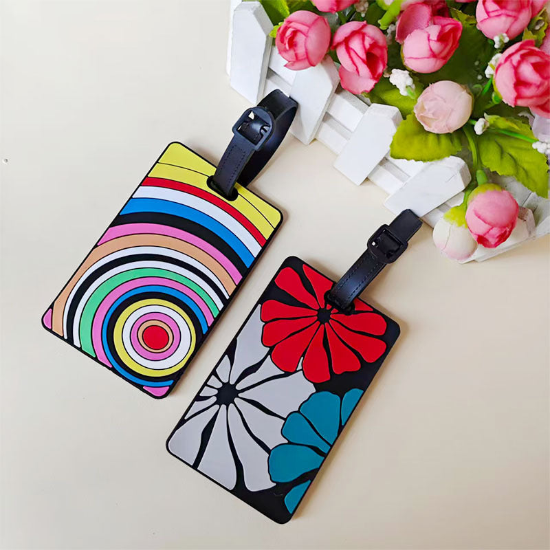 Siopsrl | Unisex Vibrant Geometric Pattern Luggage Tag Siopsrl