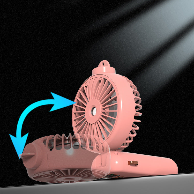 Siopsrl | Cooling compact rechargeable adjustable-angle dual-head personal fan with digital battery display and magnetic dock Siopsrl