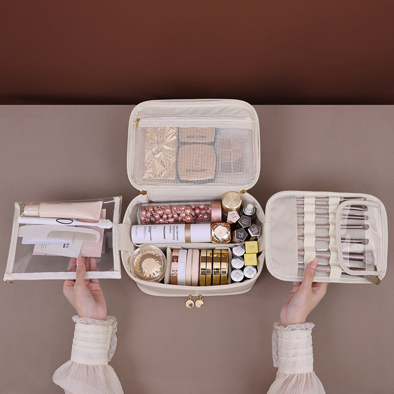 Cosmetic Organizer With Multiple Compartments And Practical Viewing Window Siopsrl