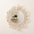Macrame Decorative Round Wall Mirror Siopsrl