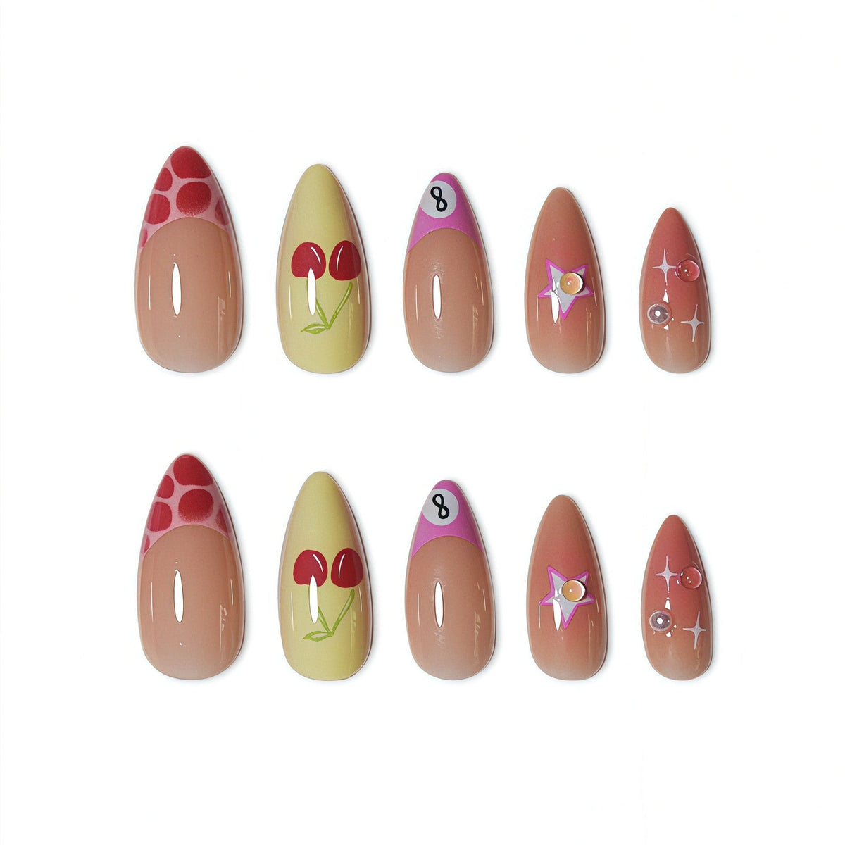 Siopsrl | Artistic Fruit-Inspired Press-On Nail Art Siopsrl