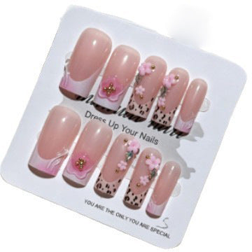 Siopsrl | Floral Decorative Press-On Nail Tips Siopsrl