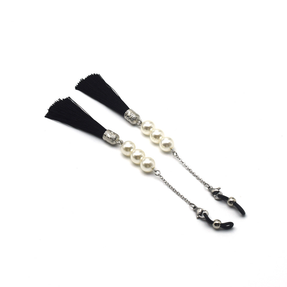 Elegant Tassel Pearl Eyewear Holder Siopsrl