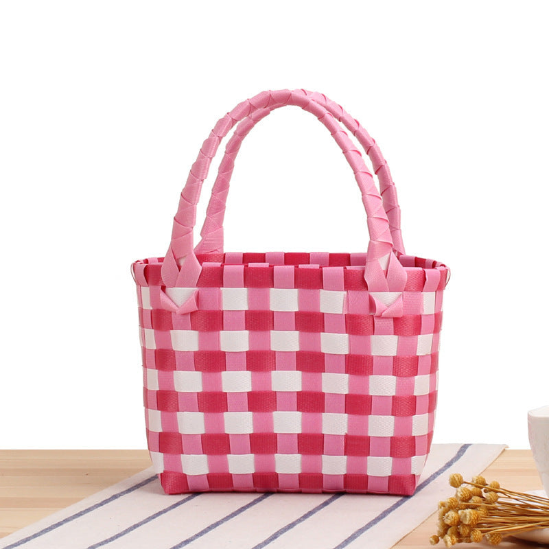 Siopsrl | Handcrafted Tote Bag in Modern Check Pattern Siopsrl