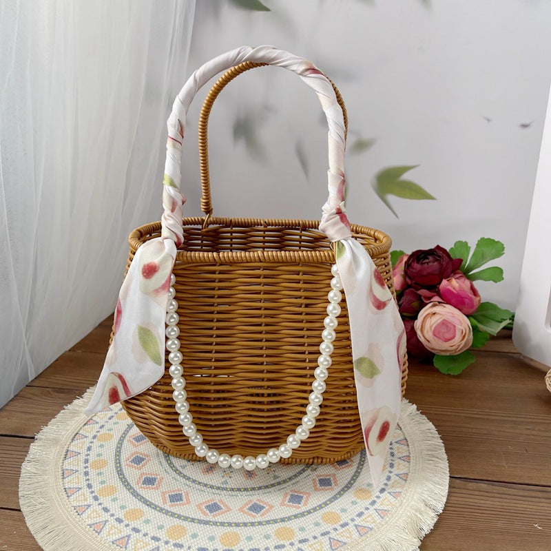 Women Diamond-shaped Handheld Basket Siopsrl