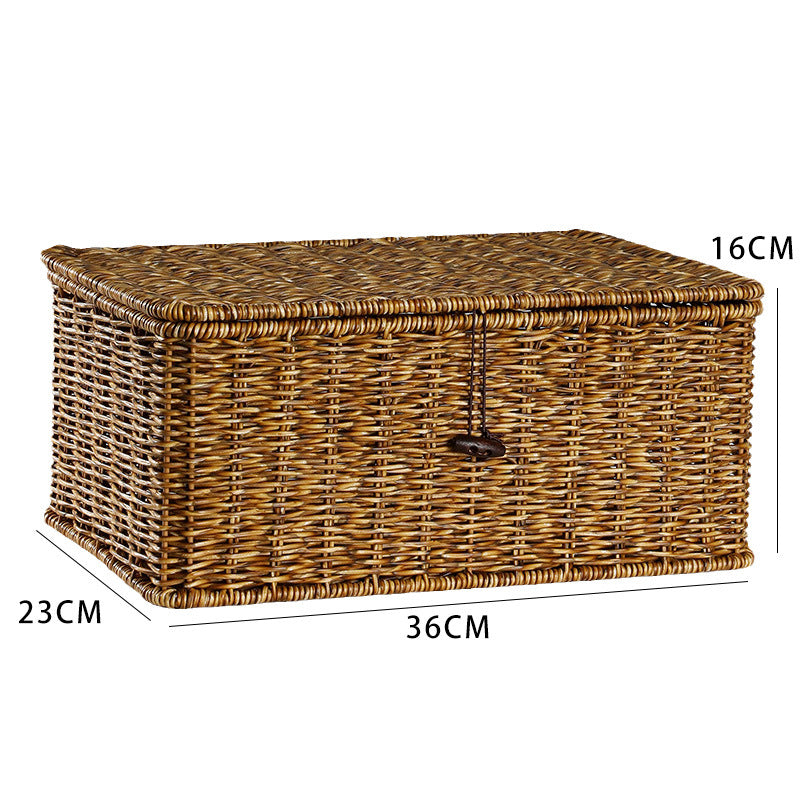 Women Large Storage Basket with Lid Siopsrl
