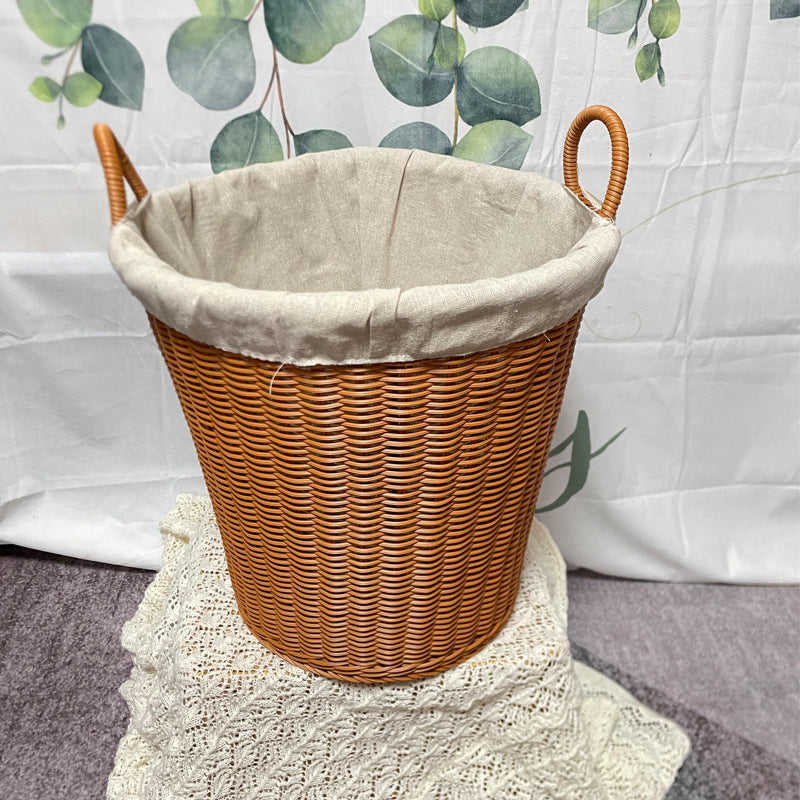 Woven Storage Basket with Cotton Lining Siopsrl