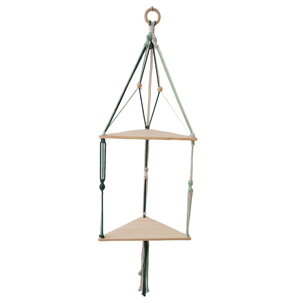 Triangular Macrame Hanging Shelf Siopsrl